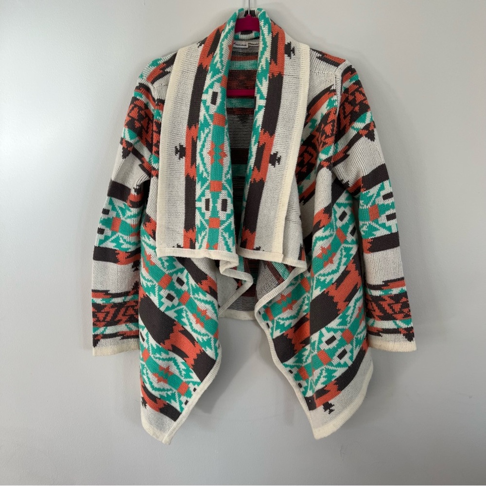 Thick Aztec Sweater Cardigan Sz S